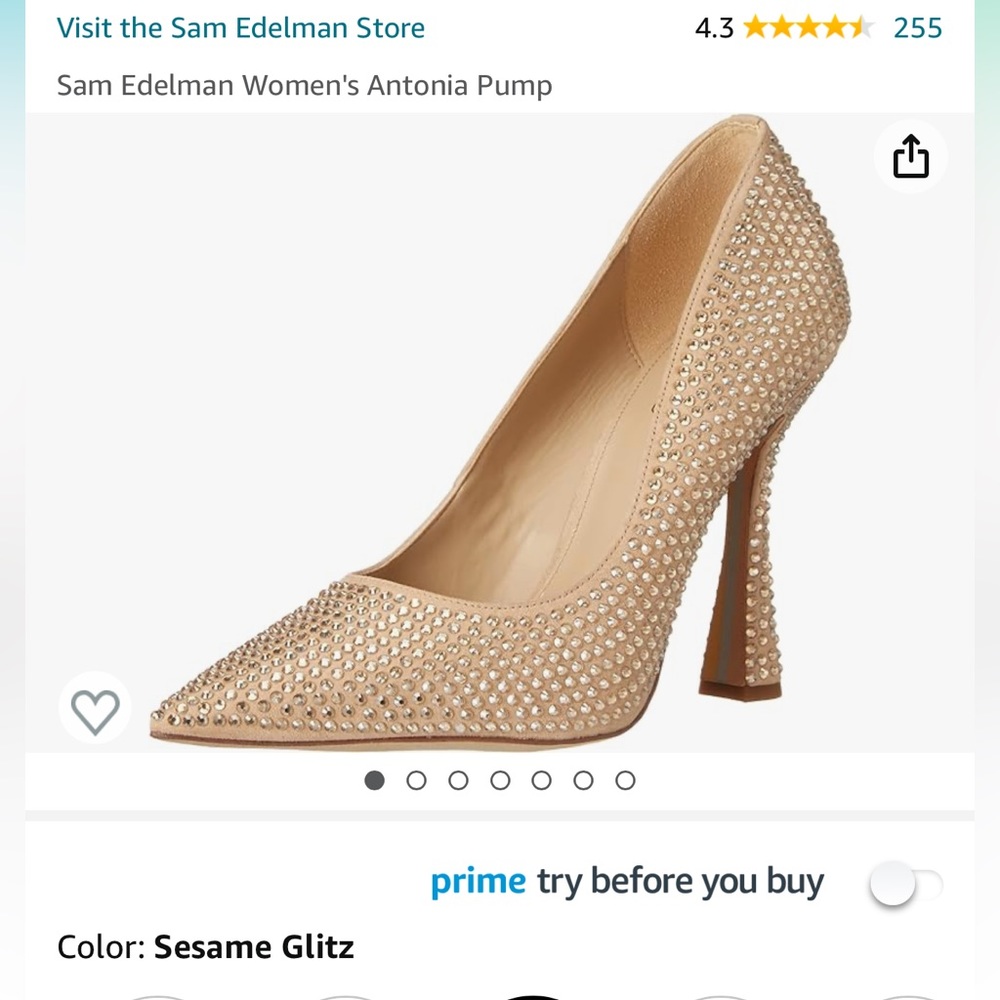 Sam Edelman’s Antonio Pumps in Sesame Glitz